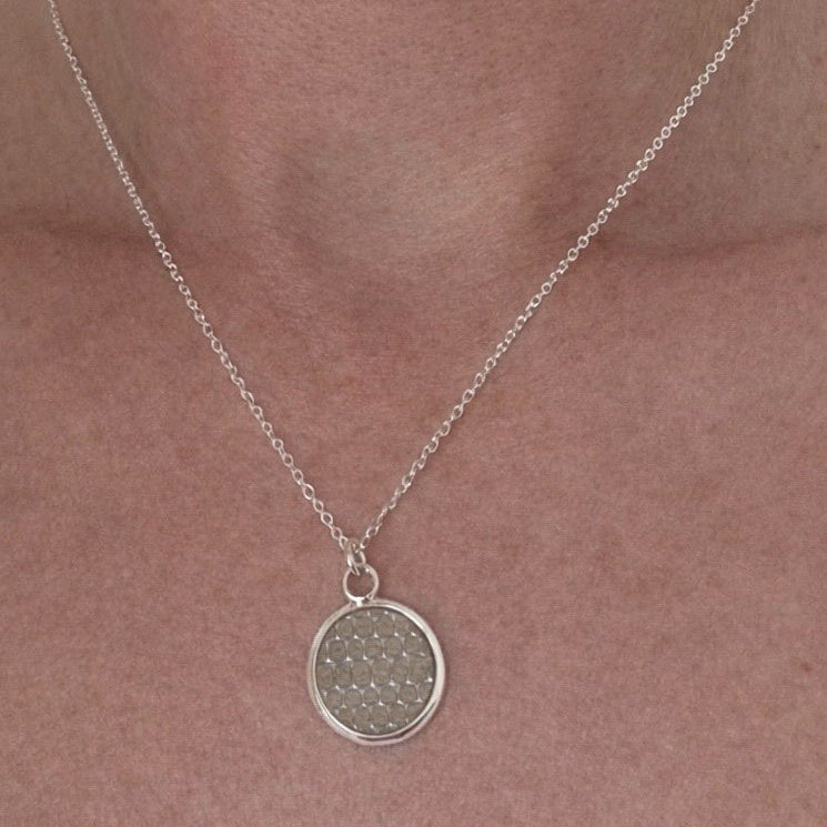 Embossed Leather Necklace