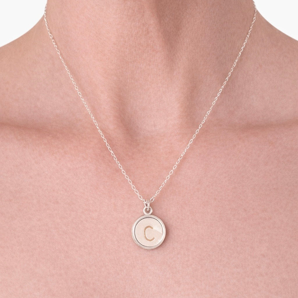 Personalized Initial Necklace - Sterling Silver