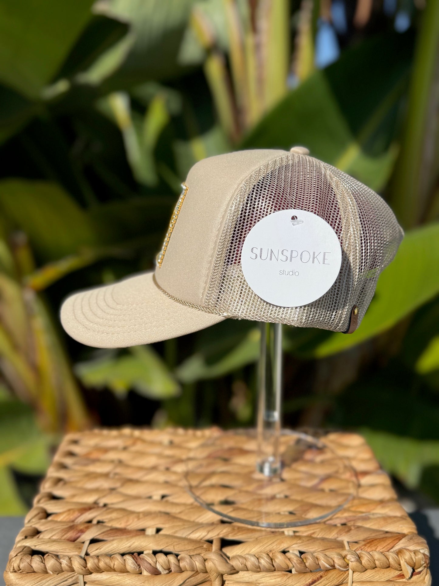 Gold Anchor Trucker Hat - Khaki