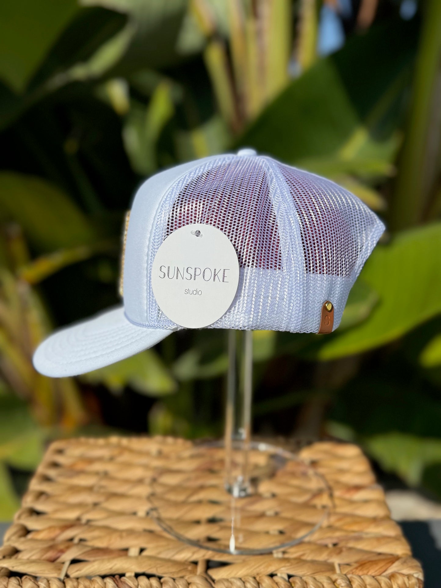 Gold Anchor Trucker Hat - White