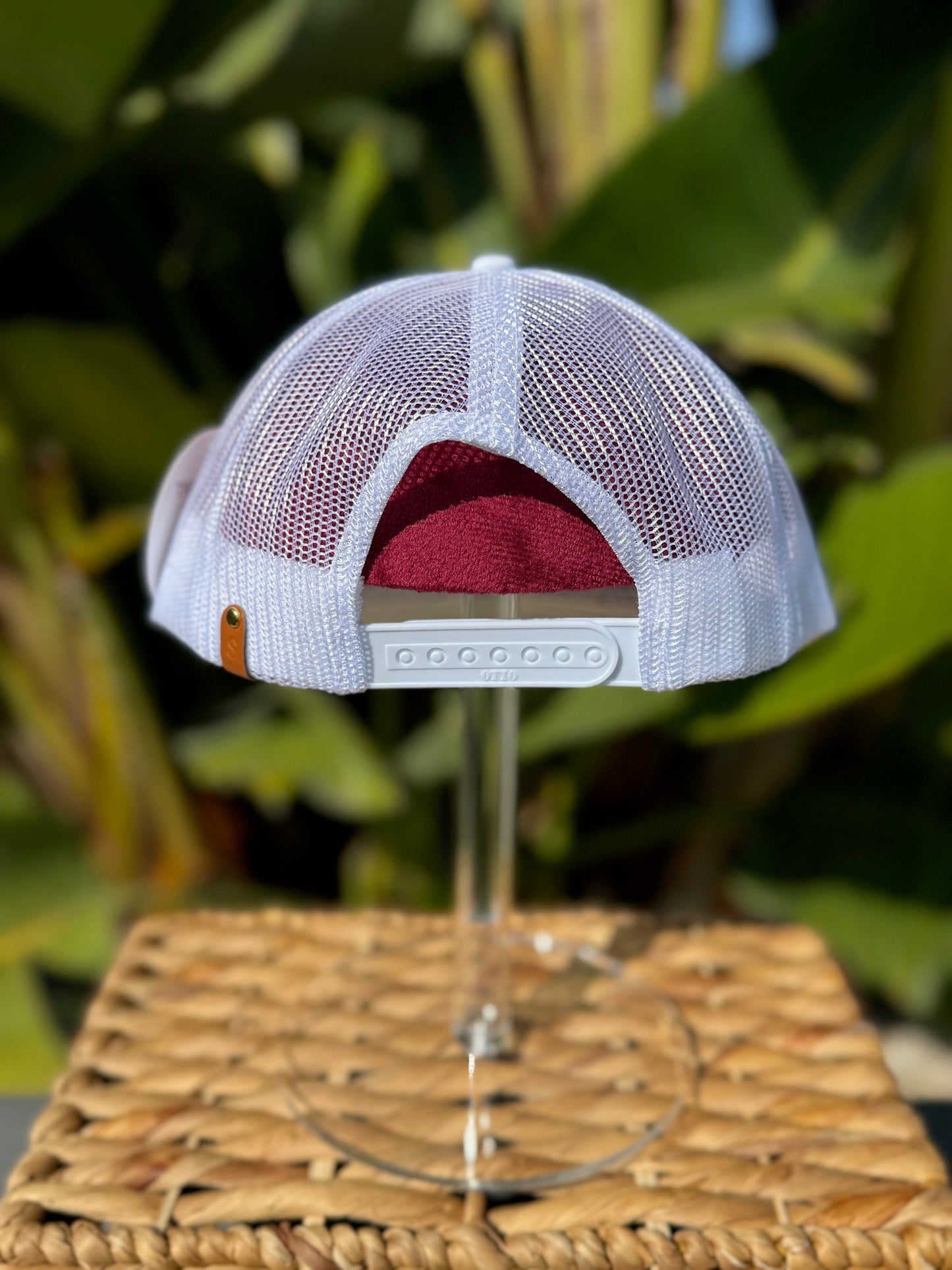 Denim Heart Trucker Hat - White
