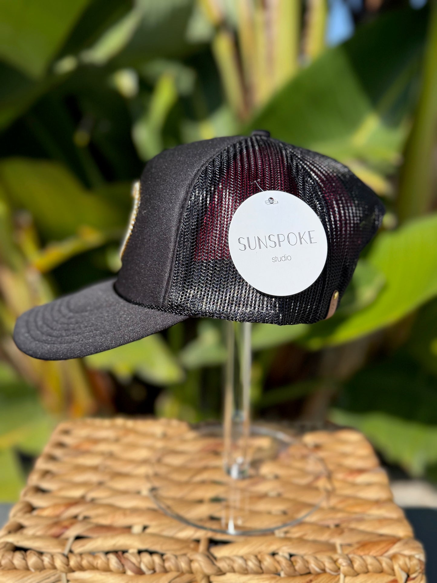 Gold Heart Trucker Hat - Black