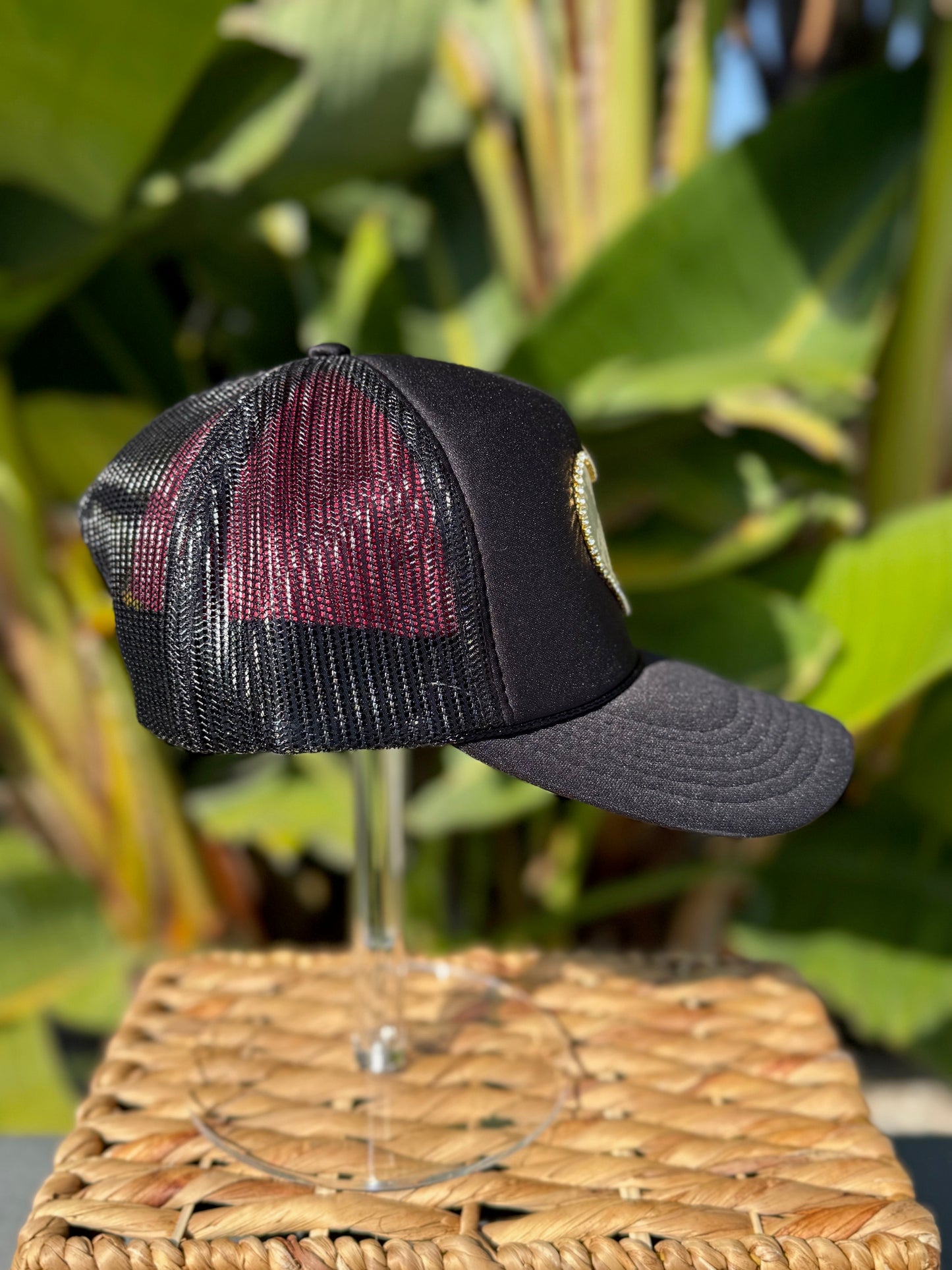 Gold Heart Trucker Hat - Black