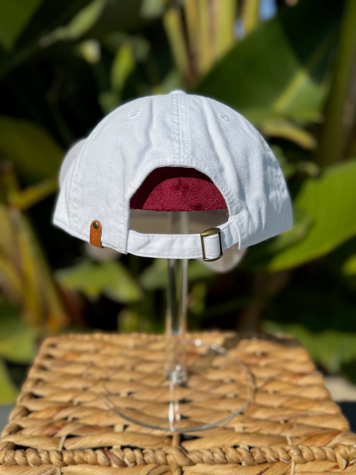 Peace Sign Dad Cap - White