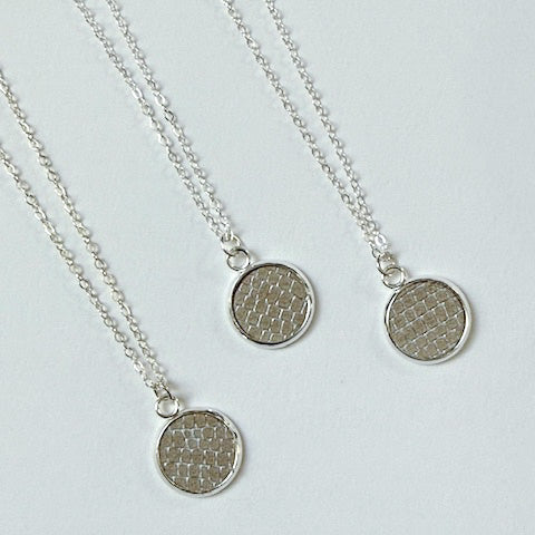 Embossed Leather Necklace