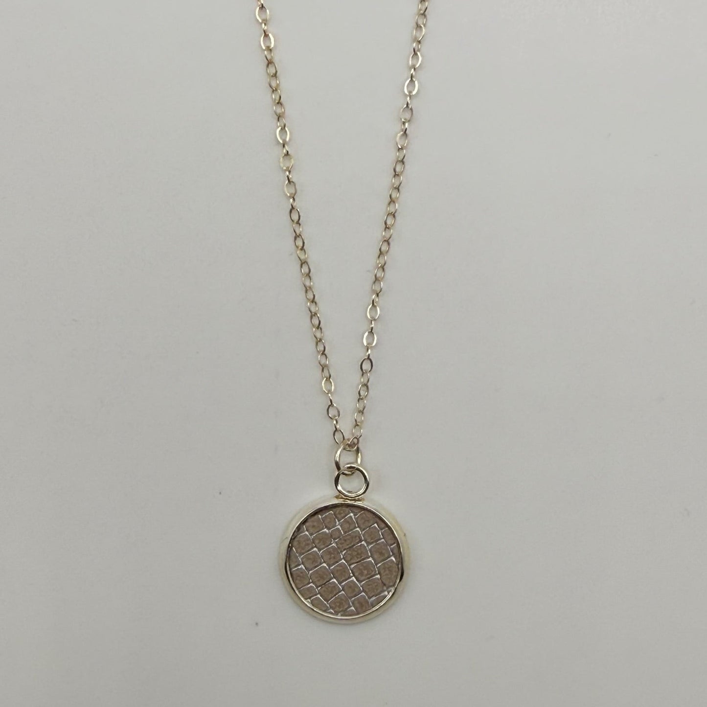 Embossed Leather Necklace